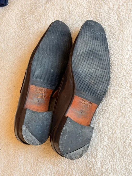 Gucci Men's Brown Leather Bit Loafers - Picture 3 of 5